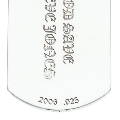 Chrome Hearts Large Dog Tag Pendant 925 Silver Size ONE SIZE