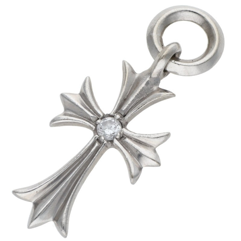 Chrome Hearts 18K Tiny CH Cross 1-Diamond WG Size ONE SIZE