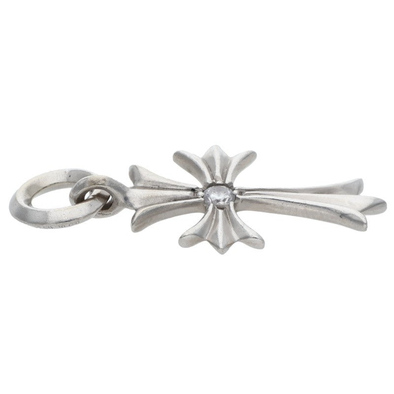 Chrome Hearts 18K Tiny CH Cross 1-Diamond WG Size ONE SIZE