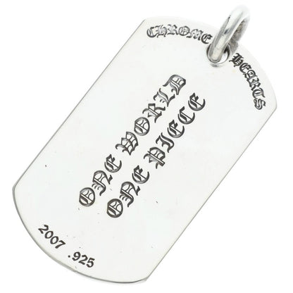 Chrome Hearts Large Dog Tag Pendant 925 Silver Size ONE SIZE