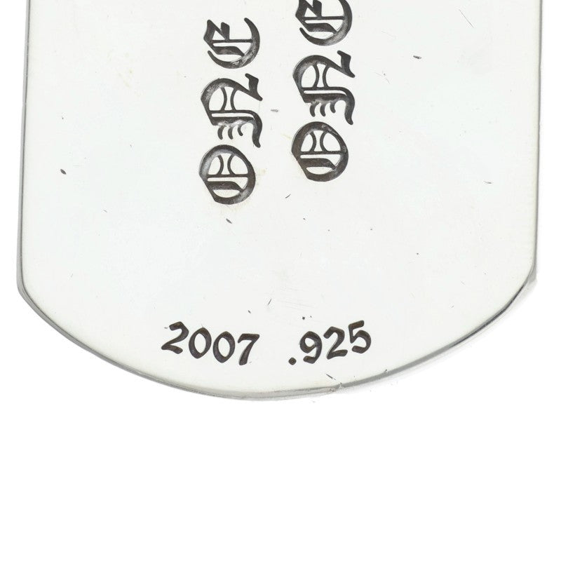 Chrome Hearts Large Dog Tag Pendant 925 Silver Size ONE SIZE