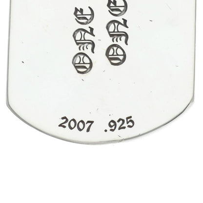 Chrome Hearts Large Dog Tag Pendant 925 Silver Size ONE SIZE