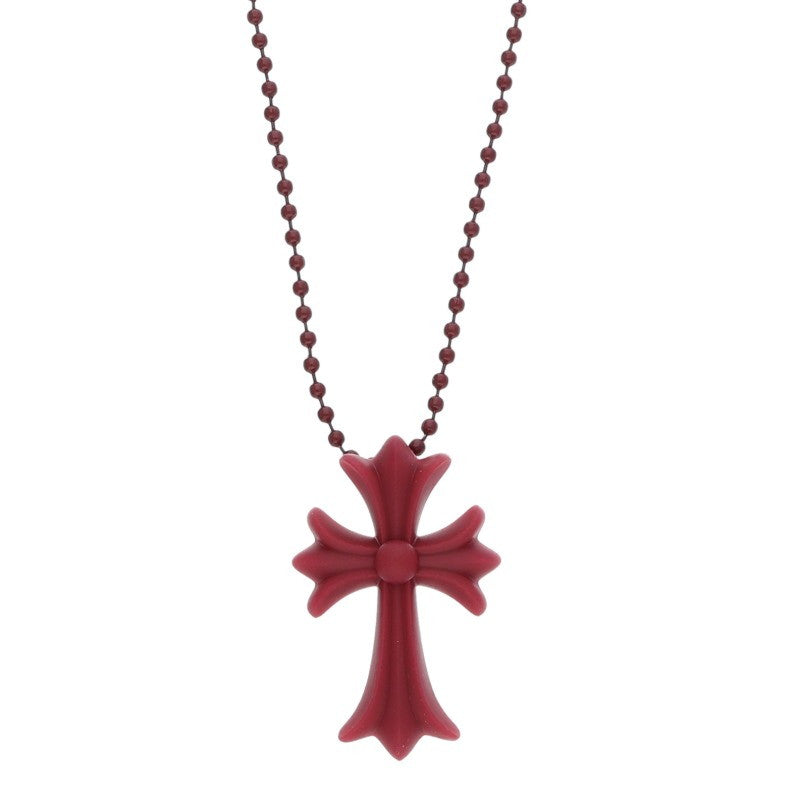 Chrome Hearts Necklace Red (Silver 8.66g)