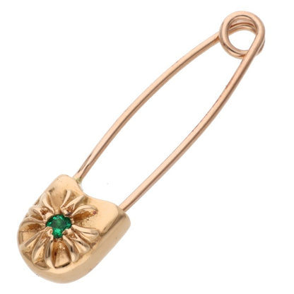Chrome Hearts 22K Small Safety Pin 1 Emerald Size ONE Multi