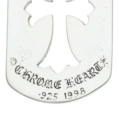 Chrome Hearts D TAG LRG CO CRS Silver Dog Tag Size ONE SIZE