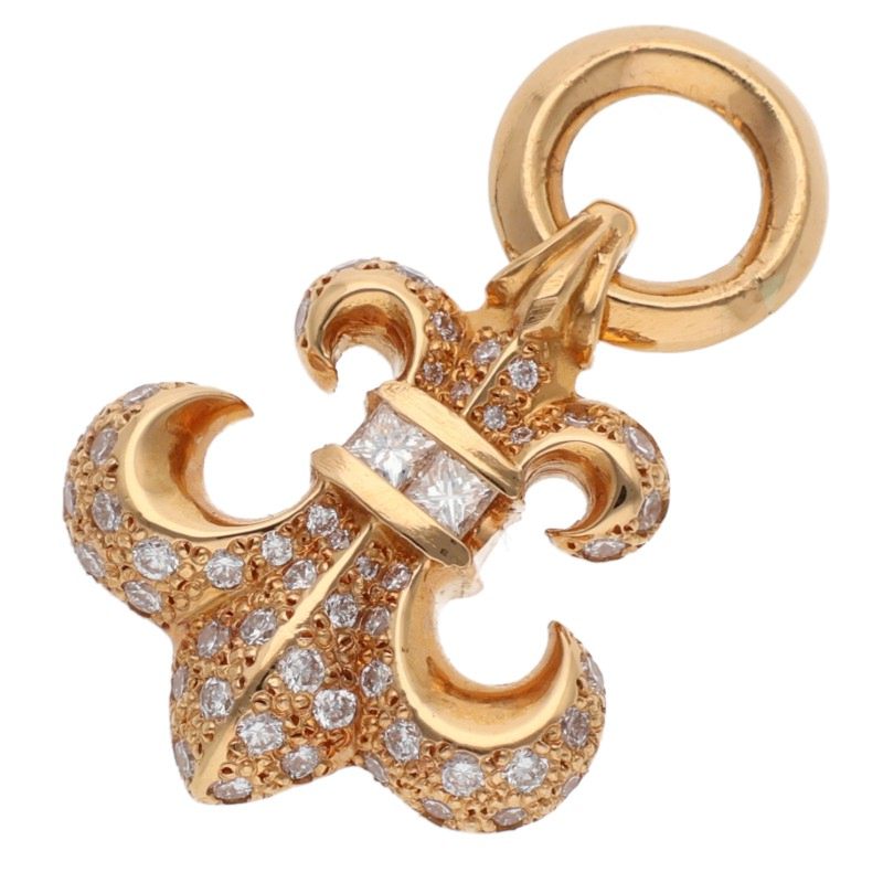 Chrome Hearts 22K BS Fleur Pave Diamond Charm Size ONE SIZE