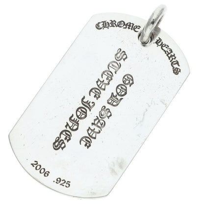Chrome Hearts Large Dog Tag Silver Necklace Size ONE SIZE