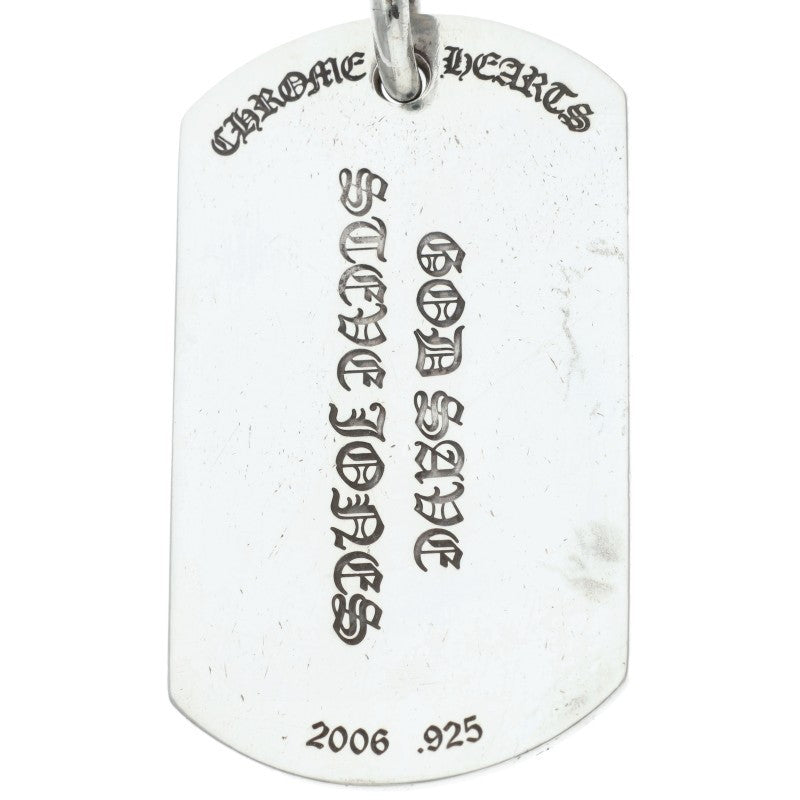 Chrome Hearts Large Dog Tag Silver Necklace Size ONE SIZE