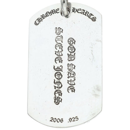 Chrome Hearts Large Dog Tag Silver Necklace Size ONE SIZE