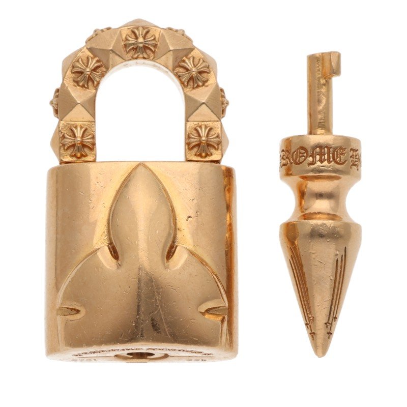 Chrome Hearts 22K Padlock Fleurknee Charm