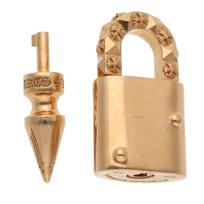 Chrome Hearts 22K Padlock Fleurknee Charm