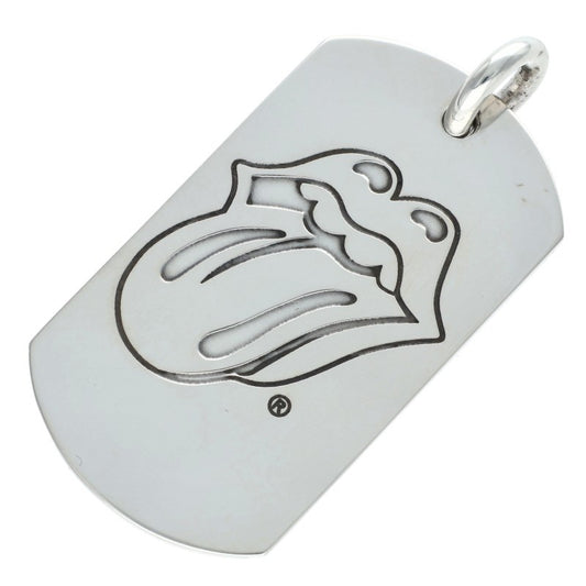 Chrome Hearts 925 Large Lip & Tongue Dog Tag Size ONE Silver