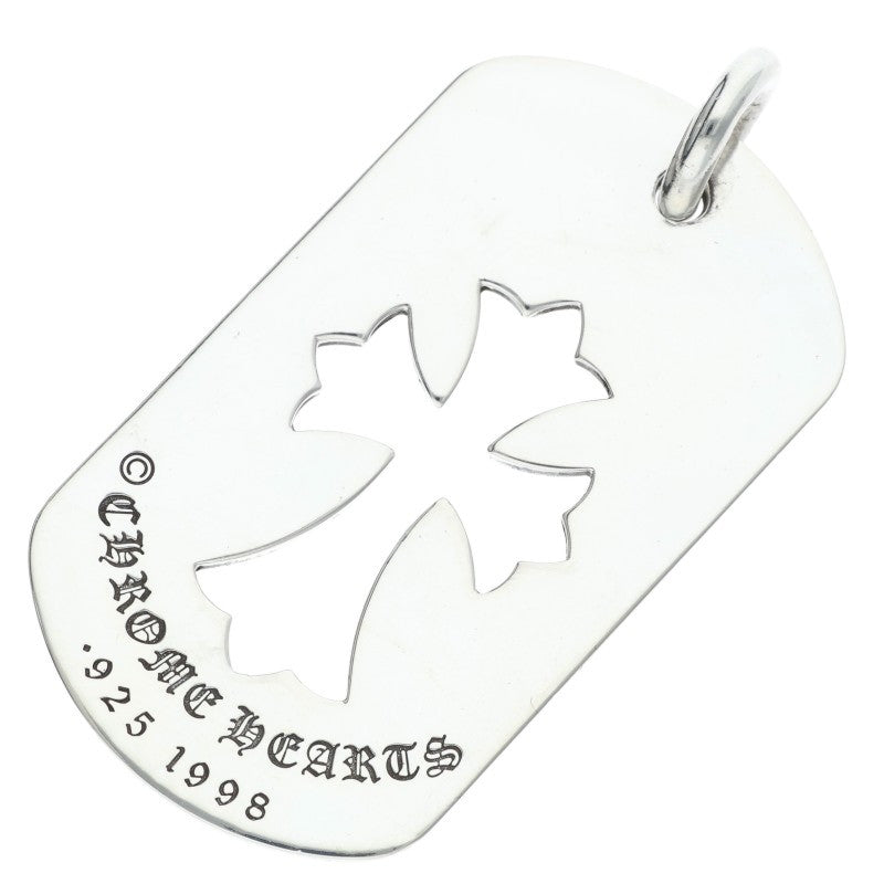 Chrome Hearts Large Cutout Cross Dog Tag Size ONE Silver