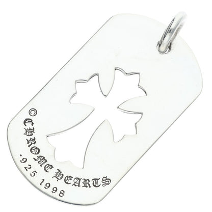 Chrome Hearts Large Cutout Cross Dog Tag Size ONE Silver