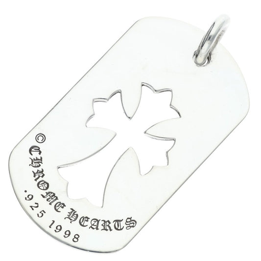 Chrome Hearts Large Cutout Cross Dog Tag Size ONE Silver