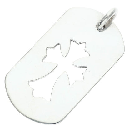 Chrome Hearts Large Cutout Cross Dog Tag Size ONE Silver