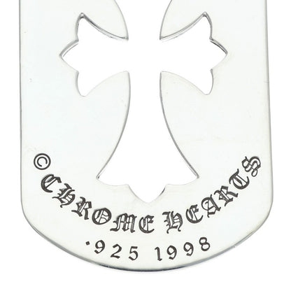 Chrome Hearts Large Cutout Cross Dog Tag Size ONE Silver