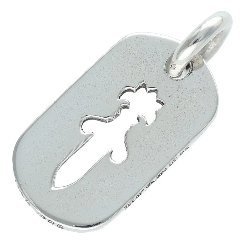 Chrome Hearts Cutout Dagger Dog Tag Silver Size ONE SIZE