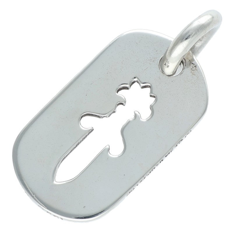 Chrome Hearts Cutout Dagger Dog Tag Silver Size ONE SIZE