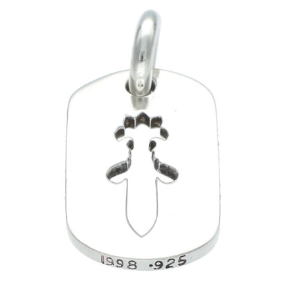 Chrome Hearts Cutout Dagger Dog Tag Silver Size ONE SIZE