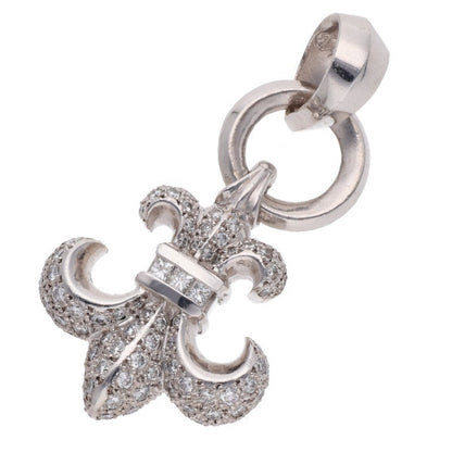 Chrome Hearts 18K White Gold BS Fleur Pave Size ONE SIZE