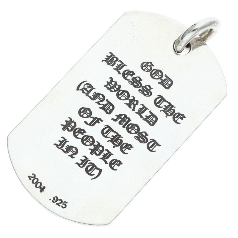 Chrome Hearts Large God Bless Dog Tag 925 Size ONE SIZE