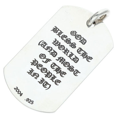 Chrome Hearts Large God Bless Dog Tag 925 Size ONE SIZE