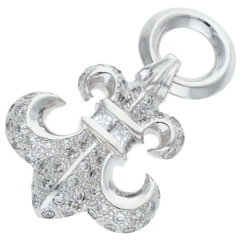 Chrome Hearts 18K BS Fleur PAVE Diamond Charm Size ONE SIZE
