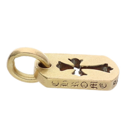 Chrome Hearts 22K Tiny Cutout Cross Dog Tag YG