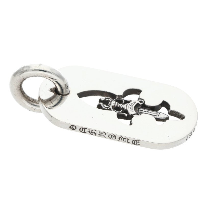 Chrome Hearts Small Flare Dagger Dog Tag 925 Size ONE SIZE