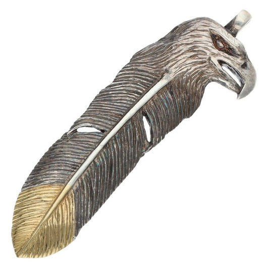REDMAN Eagle Head Feather Silver Gold Pendant Size ONE SIZE