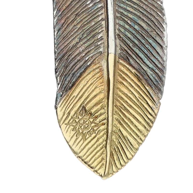 REDMAN Eagle Head Feather Silver Gold Pendant Size ONE SIZE