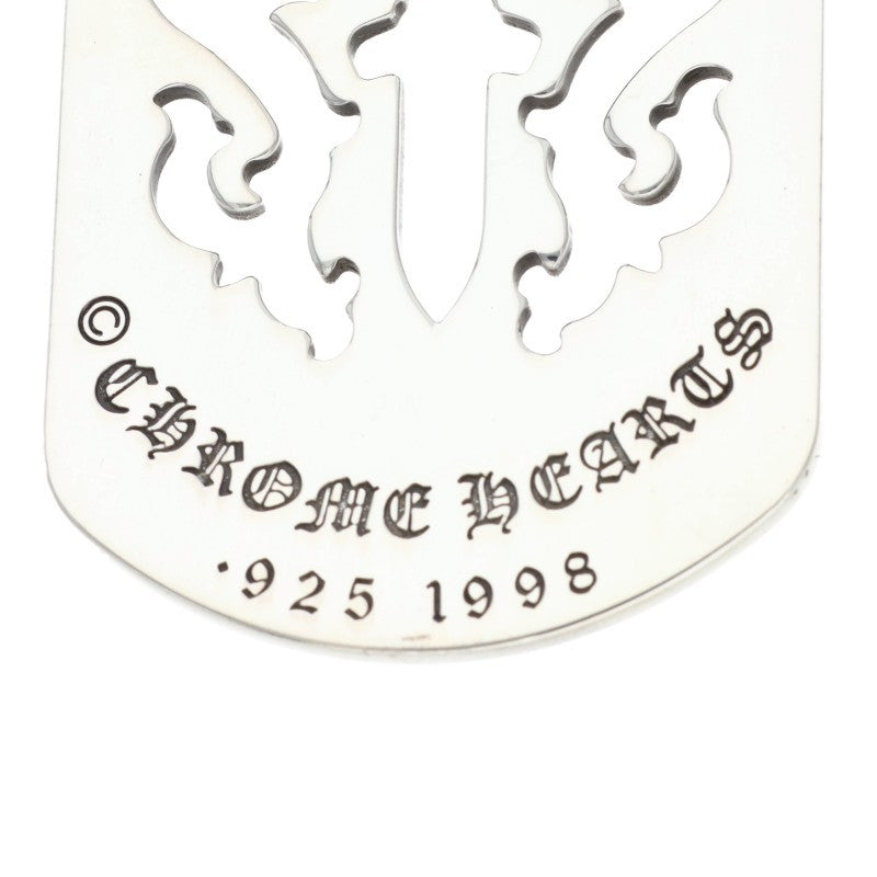 Chrome Hearts Dagger Cutout Large Dog Tag Size ONE Silver