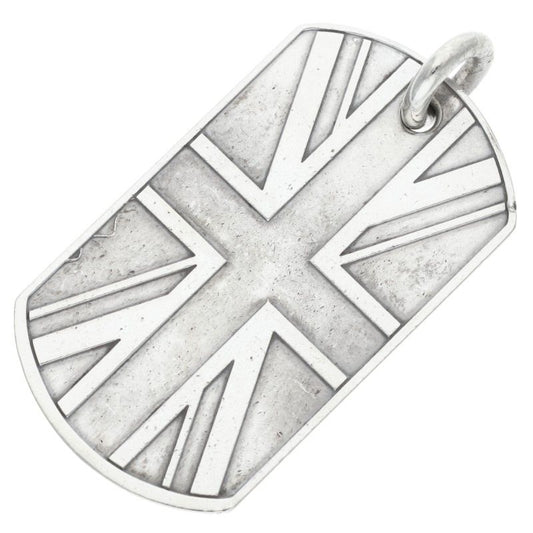 Chrome Hearts Large Union Jack Dog Tag Silver Size ONE SIZE