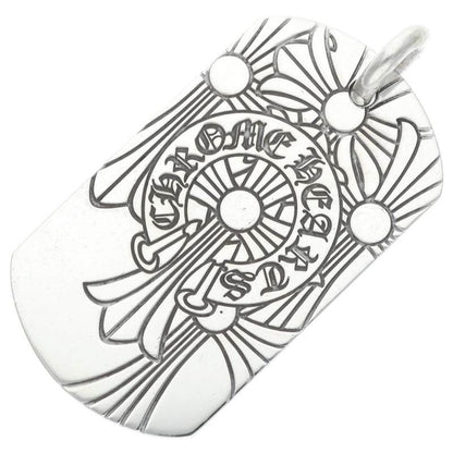 Chrome Hearts God Bless Large Dog Tag Silver Size ONE SIZE