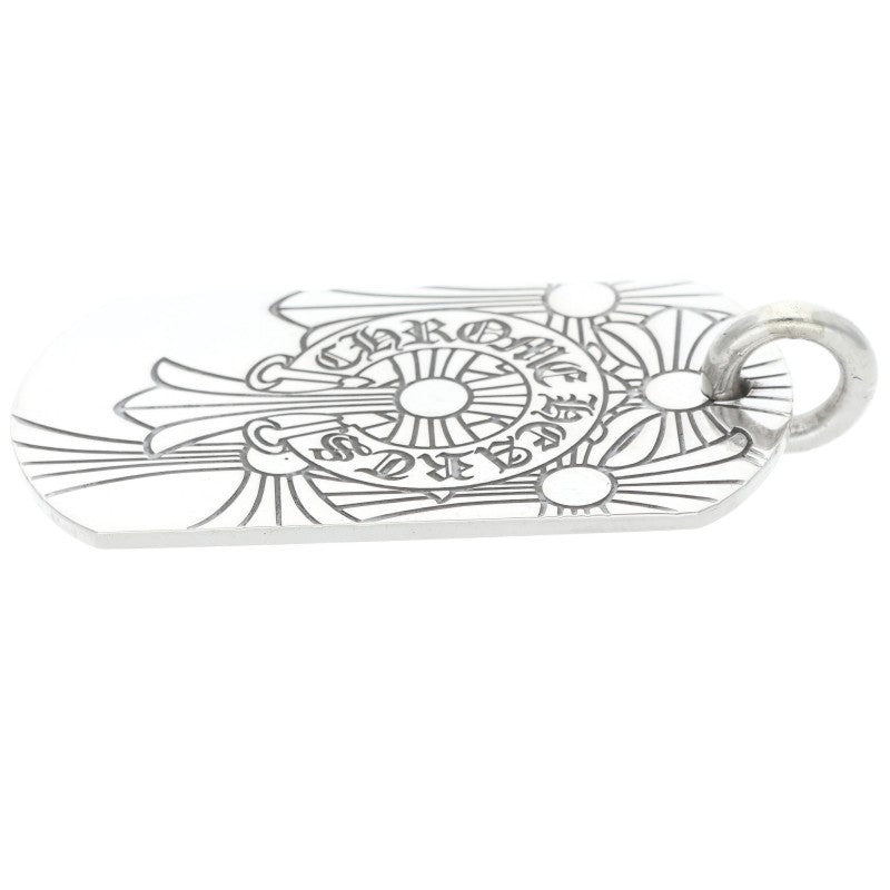 Chrome Hearts God Bless Large Dog Tag Silver Size ONE SIZE
