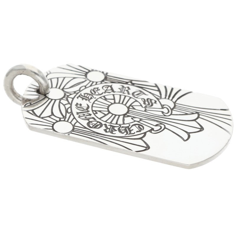 Chrome Hearts God Bless Large Dog Tag Silver Size ONE SIZE