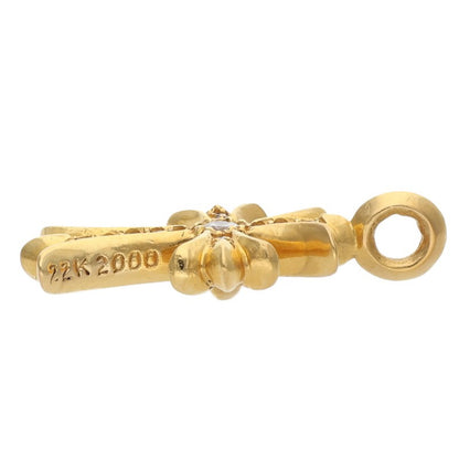 Chrome Hearts 22K Tiny Fat Cross Pave D Size ONE SIZE
