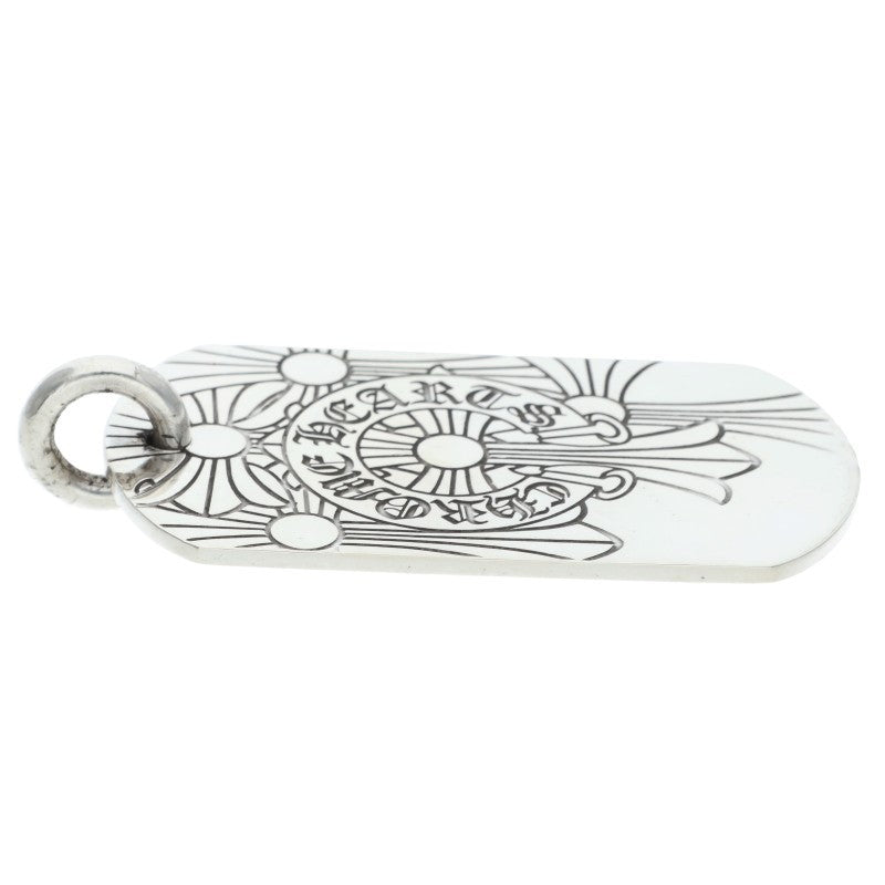 Chrome Hearts God Bless Large Dog Tag Silver Size ONE SIZE