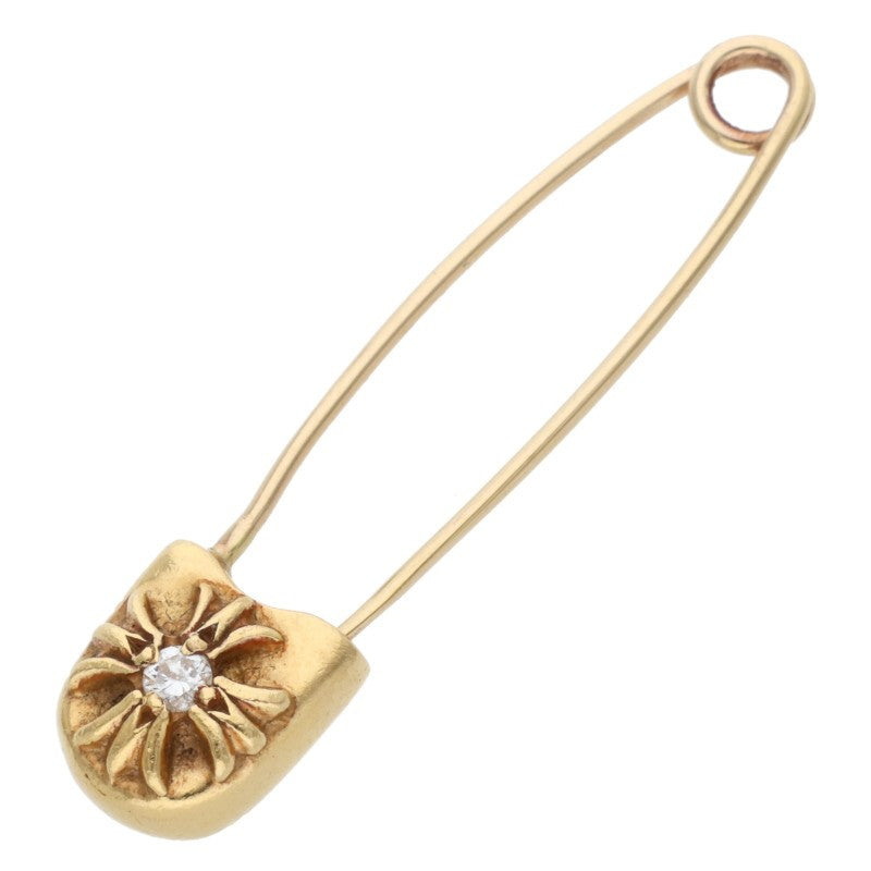 Chrome Hearts 22K 1 Diamond Small Safety Pin Size ONE SIZE