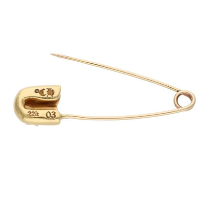 Chrome Hearts 22K 1 Diamond Small Safety Pin Size ONE SIZE