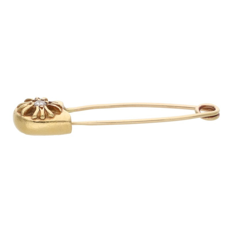 Chrome Hearts 22K 1 Diamond Small Safety Pin Size ONE SIZE
