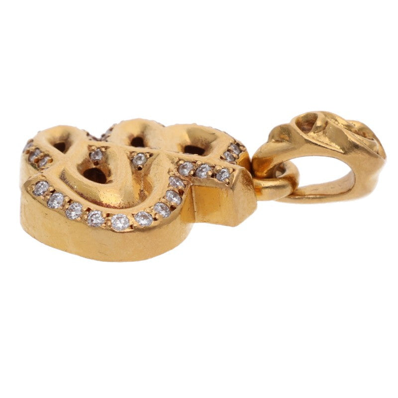 Chrome Hearts 22K S Initial Pave Diamond Charm Size ONE SIZE