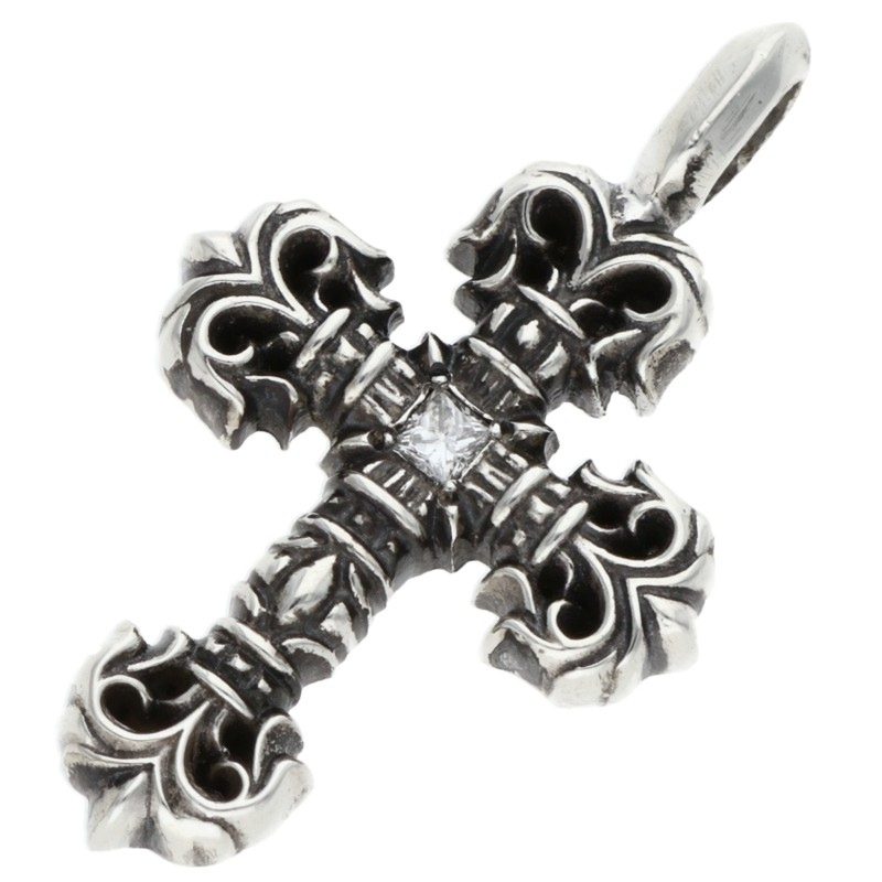 Chrome Hearts Tiny Filigree Charm 1 Diamond Size ONE SIZE