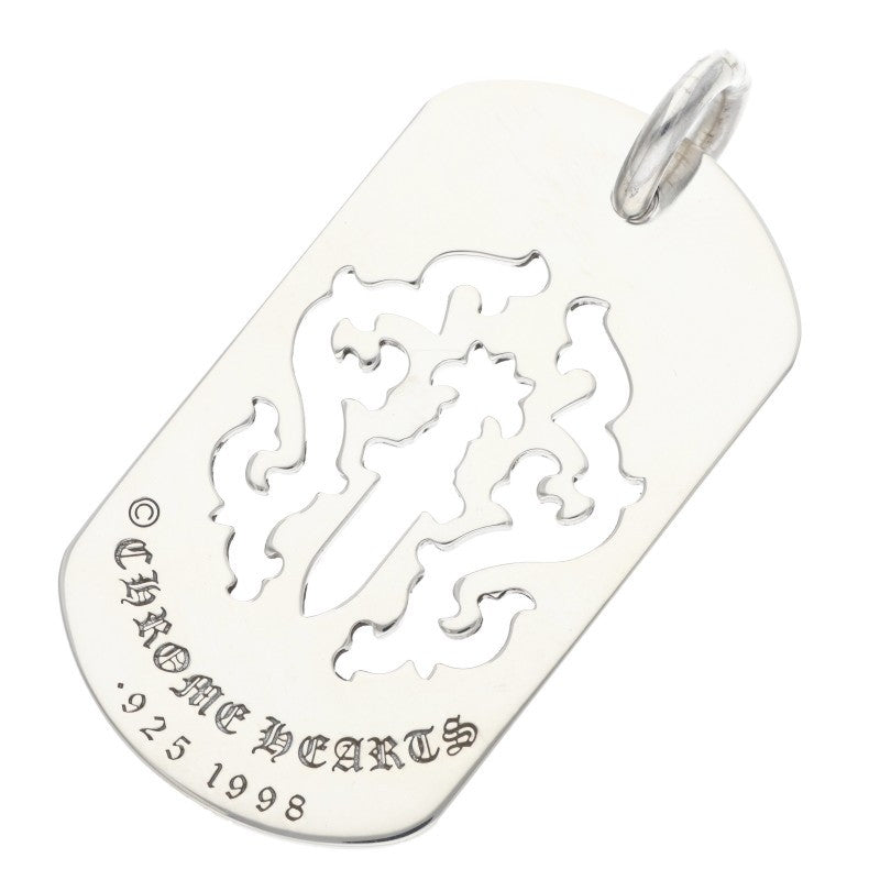 Chrome Hearts Dagger Cutout Dog Tag 925 Silver