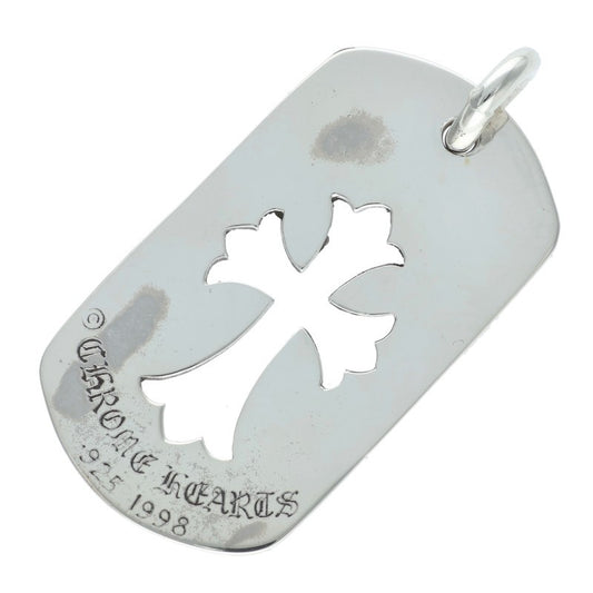 Chrome Hearts Cutout Cross Large Dog Tag 925 Size ONE Silver