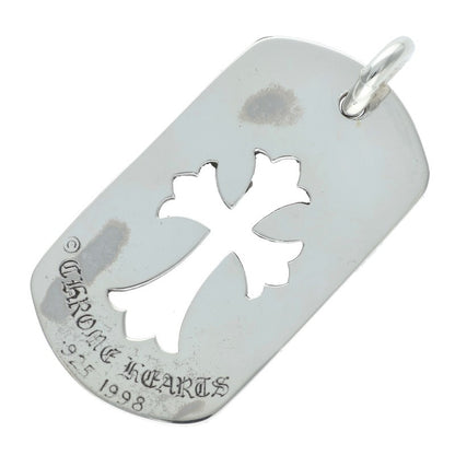 Chrome Hearts Cutout Cross Large Dog Tag 925 Size ONE Silver