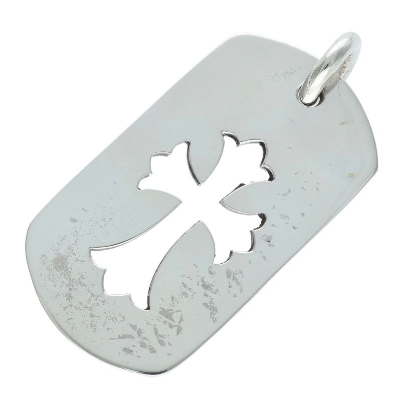Chrome Hearts Cutout Cross Large Dog Tag 925 Size ONE Silver