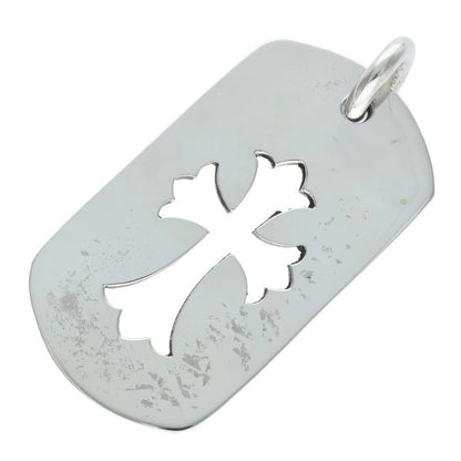 Chrome Hearts Cutout Cross Large Dog Tag 925 Size ONE Silver