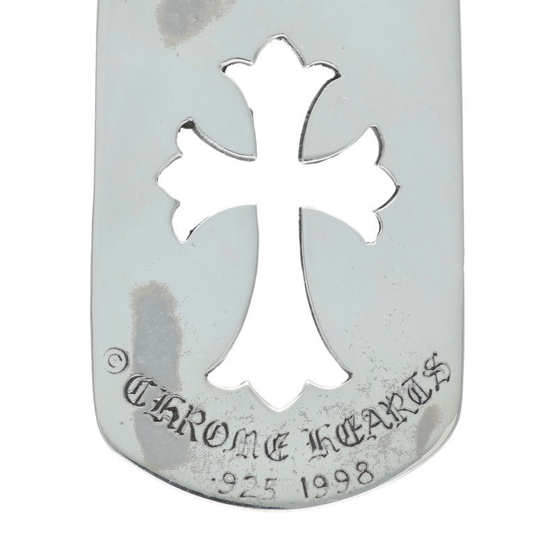Chrome Hearts Cutout Cross Large Dog Tag 925 Size ONE Silver